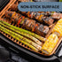 OVENTE Electric Indoor Grill, 13x10 Inch Non-Stick Surface, 1000W Fast Heat, Adjustable Temperature, Dishwasher Safe