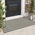 Striped Outdoor Front Door Mat 24"x51", Washable Black and White Rug Runner, Reversible Foldable Doormat