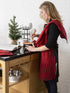 DII Kitchen Collection Gingham Check Apron, Red/Black