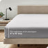 Bare Home Fitted Bottom Sheet Queen, Premium 1800 Microfiber, Ultra-Soft, Light Grey
