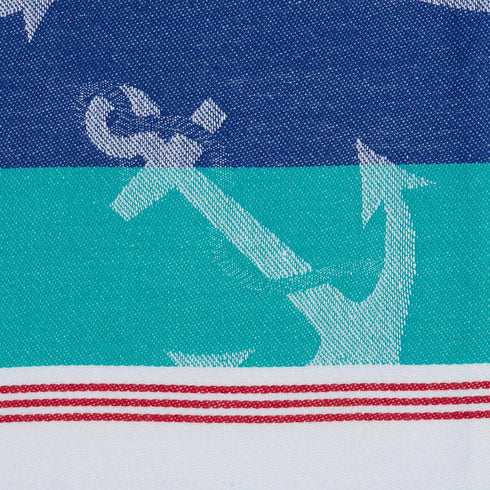 DII Kitchen Dishtowel Set, Anchor's Away Collection, 18x28, Jacquard, 2 Piece