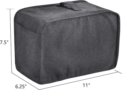 Toaster Cover with 2 Pockets, Dust & Fingerprint Protection, Machine Washable (2 Slice, Grey)