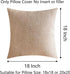 Demetex 18x18 Linen Pillow Covers, Beige Farmhouse Square Decorative Accent Throw Pillows, Set of 2