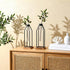 Set 2, 11&12.5 Inch Houmury Test Tube Vase of Flower Vases with Iron Stand & Wood Base, for Home Dcor, Table Decor