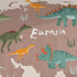 4' 5'3" Paco Home Kids Rug Dinosaurs Play Mat with Educational World Map in Beige, Size: x