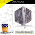 Set 4 4-Inch Mela Artisans Black Marble Coasters of Hexagon Stone Coasters for Drinks Modern Black Coffee Table Decor