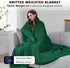 50"x60" 7lbs L'AGRATY Knitted Weighted Blanket - Cooling Chunky Knit Heavy Blanket for Adults Braided Crochet Throw