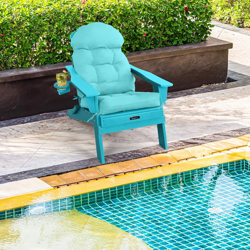 FUNBERRY Adirondack Chair Cushion, Thicken Comfy Cushions for Rocker Non Slip Fade Shield Waterproof High Back