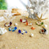 H&D HYALINE & DORA Handmade Mini Sea Turtle Art Glass Blown Figurine, Set of 6