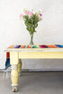 Vibrant Orange Mexican Serape Table Runner Blanket