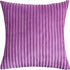 TangDepot Set of 2 Soft Plush Velvet Big Striped Corduroy Decorative Throw Pillow Covers - (28"x28", A90 Light Purple)