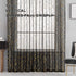 FINECITY Black Gold Sheer Curtains, Metallic Gold Foil Tree Branch, 63 Inch Length, Set of 2