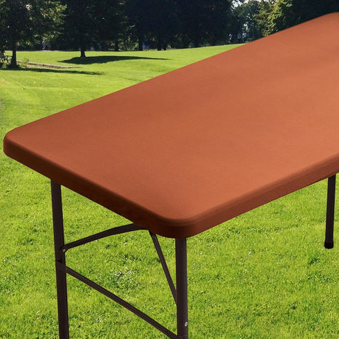 Viiamacki Rectangle Spandex 4 FT Fitted Tablecloth, Elastic Folding Picnic Table Cloth, Stretchy