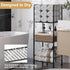 Free Standing 3-Tier Towel Rack - U-Shaped Detachable Dividers, Durable Metal Holder for Bathroom