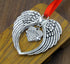 JUPPE Sympathy Gifts, Memorial Gifts for Loss of Loved One, Angel Wings Christmas Tree Ornament, Half of My Heart is in