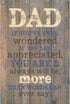 DEXSA Dad Wood Plaque - 6x9 Classy Vertical Frame Decoration, Made in the USA