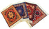 Set of 4 Rug Table Coasters – Oriental Design Fabric Drink Mats, Absorbent Kitchen Accessories, Red Blue