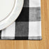 Black & White Cotton Buffalo Check Placemats Set of 4, Heat Resistant Dining Table Place Mats for Kitchen, 12 x 18