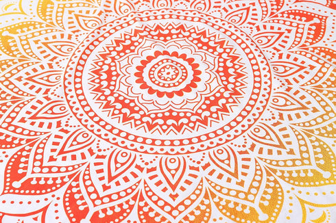 Popular Handicrafts Round Tapestry with Tassel - Hippie Mandala Bohemian Wall Hanging, 70 Inches, Green