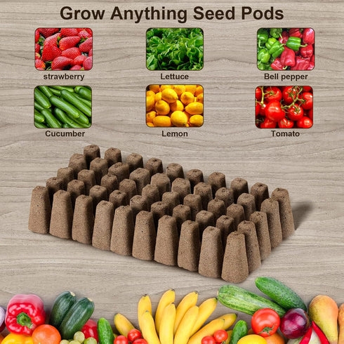 100pcs 50pcs 50pcs Haligo Square Pods for Hydroponics Growing System, Square Grow Sponges with Pods Labels, Supplies