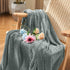 Grey Leaves Pattern Throw Blanket by inhand, Super Soft Flannel Cozy Lightweight for Couch, 50 x 60 Inches