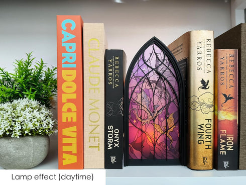 TwoDays Dragon Wing Inspired Book Nook Romantasy Dragon Merch Bookshelf Decor for Book Lovers, Fantasy Gifts