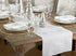 Saro Lifestyle Table Runner, Embroidered Snowflake Design, Ivory, 16"x72"