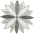 Silver 13" Beaded Charger, Elegant Dining Table Mat for Holidays and Special Occasions