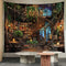 Riyidecor Magical Library Tapestry Fairy Tale Mysterious Mysty Bookshelf Wall Hanging Study
