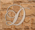Jess and Jessica Cursive Wooden Letter D for Front Door, Above Crib, Nursery Decor