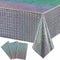 Irenare 3 Pack Iridescence Plastic Tablecloths, Holographic Foil Laser Table Covers for Girl Party Wedding Decorations