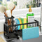 HapiRm Sponge Holder for Kitchen Sink - Self-draining Sink Caddy with Brush