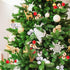 Meiwlong 10pcs Glitter Fake Artificial Gold Berries Picks Christmas Tree Decorations Foam Flower Core Wedding Garland