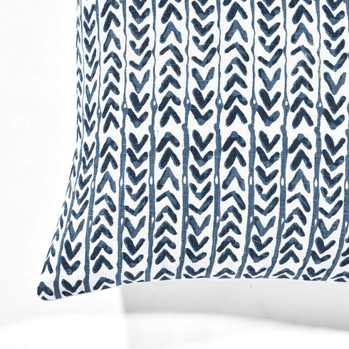 Lush Decor Yani Decorative Throw Pillow Cover, 20" W x 20" L, Navy Square Pillow Cover for Bed, Couch, Chair