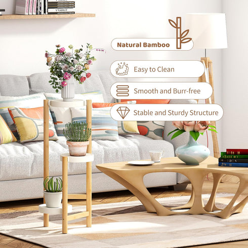3 3 FILWH Plant Stand Indoor Outdoor Plant Rack Tier Potted Flower Holder Ladder Plant Stands for Balcony Window Living