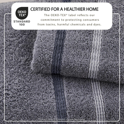 Set 4 Pack 26x16 Set Great Bay Home Decorative Hand Towel - Cotton Hand Towel - Durable Towels for Bathroom Decor
