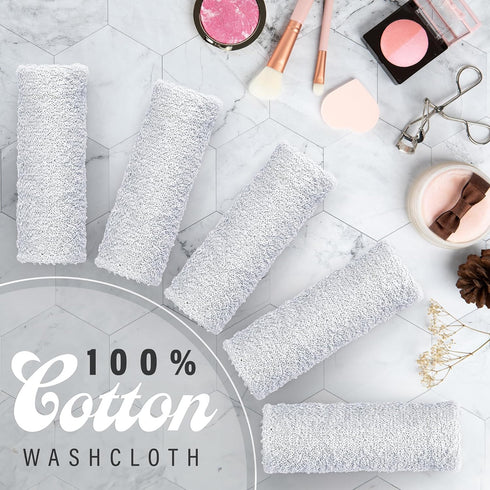 20 Pack 100% 12 12 inch (20 Pack) DecorRack Cotton Wash Cloth, Luxurious Soft, x Ultra Absorbent, Machine Washable