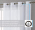 HLC.ME Abbey Faux Linen Textured Semi Sheer Privacy Sun Light Filtering Grommet Curtains for Bedroom & Living Room, 2