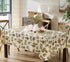 Newbridge 60 102 Inch Countryside x Rectangle Vinyl Tablecloth with Flannel Backing, Lucca Olive Oil Print, Indoor