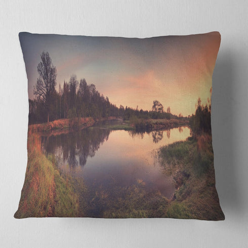 Designart Yellow Tinged Spring Mountains: Landscape Throw Living Room, Sofa, Pillow Insert + Cushion Cover