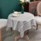 NEWISHER Rustic Farmhouse Embroidered Small Square Tablecloth Jacquard Striped Table Cloth Linen