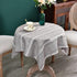 NEWISHER Rustic Farmhouse Embroidered Small Square Tablecloth Jacquard Striped Table Cloth Linen
