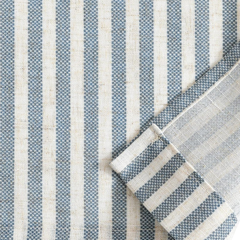 Vangao 16 Inch Kitchen Valance Linen Stripe Short Curtain, Farmhouse Country Rustic Light Filtering Topper