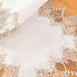 14x20 Set 2, (Set 2, White Linen Placemats of Neutral Earth Tones Beige Lace Coffee Table Topper Dresser Scarf Place