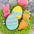 Easter Fun Cookie Cutters 3-Pc. Set - Made in the USA by Ann Clark, Easter Bunny, Egg, and Carrot