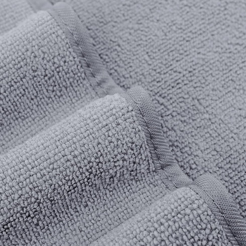 60 30 Set, 6 POLYTE Oversize, x in., Quick Dry Lint Free Microfiber Bath Towel Piece (Gray)