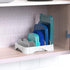 Simple Houseware Adjustable Dividers Food Container Lid Organizer, 10''x8'', White Storage