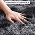 Tepook Soft Fluffy Area Rug, Modern Shaggy 3x5 Fuzzy Rug for Bedroom, Non-Slip Dark Grey Indoor Nursery Decor
