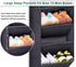 SLEEPING LAMB Over The Door Shoe Rack, Short Hanging Organizer with Large Deep Pockets for Boots, Black