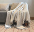 KyraHome 100% Organic Cotton Muslin Blankets, 50"x60" Lightweight Plant-Dyed Throw Blanket (Oatmeal Khaki)